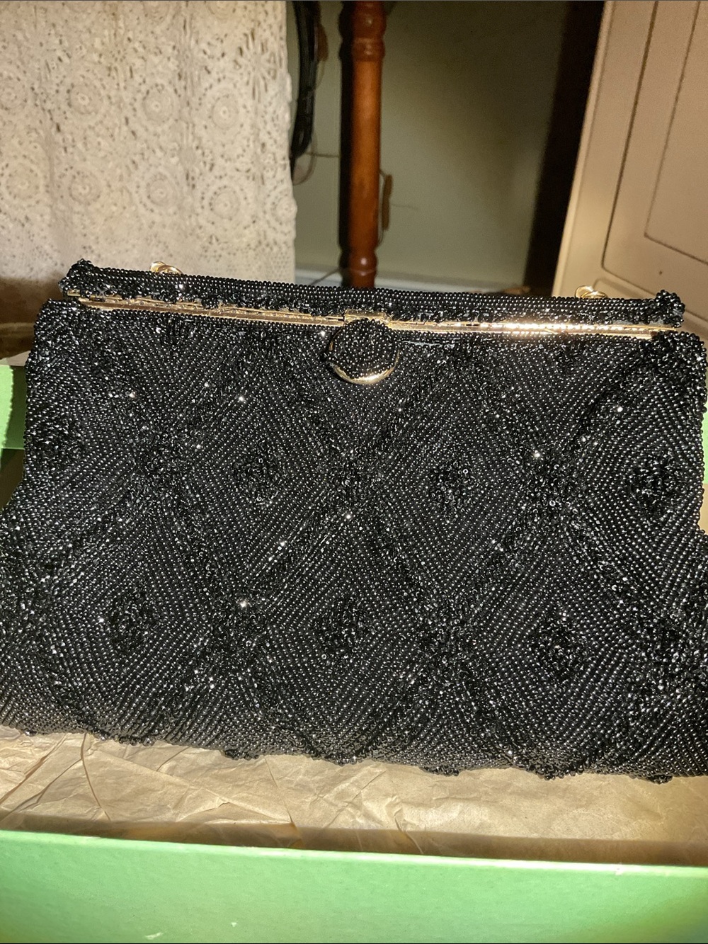 TILDEN THURBER Black Beaded Evening Bag - Elegant Women's Clutch